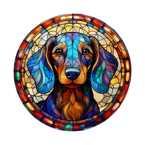 Dachshund Glass Suncatcher Worktop Saver